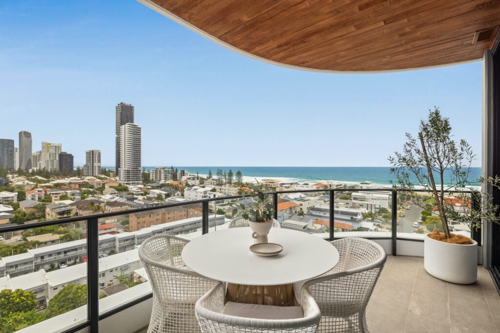 Ventura Residences Mermaid Beach bacony view over Mermaid Beach